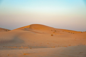 Fototapeta na wymiar Sunset view in the Sahara desert