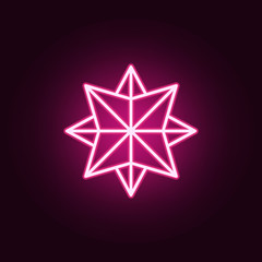 eight-pointed star neon icon. Elements of web set. Simple icon for websites, web design, mobile app, info graphics