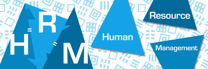 HRM - Human Resource Management Blue Triangle Horizontal 