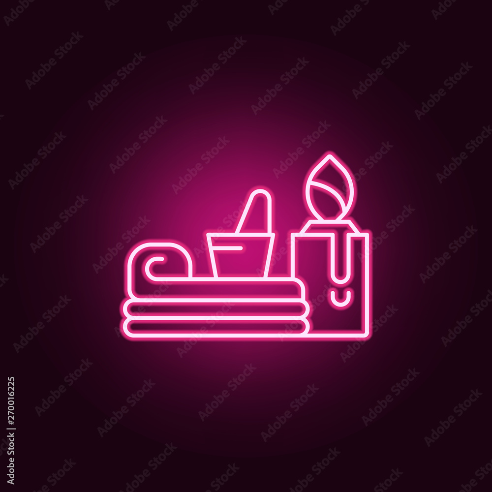Aufkleber shaving accessories neon icon. elements of web set. simple icon for websites, web design, mobile app