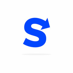 Vector Bold Arrow Logo Letter S