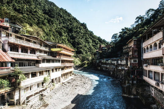 Wulai Hot Spring Village In Taiwan