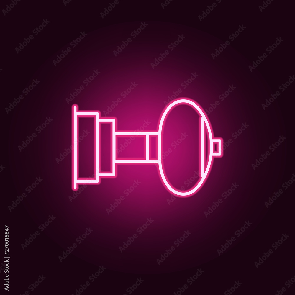 Poster door handle neon icon. elements of web set. simple icon for websites, web design, mobile app, info g