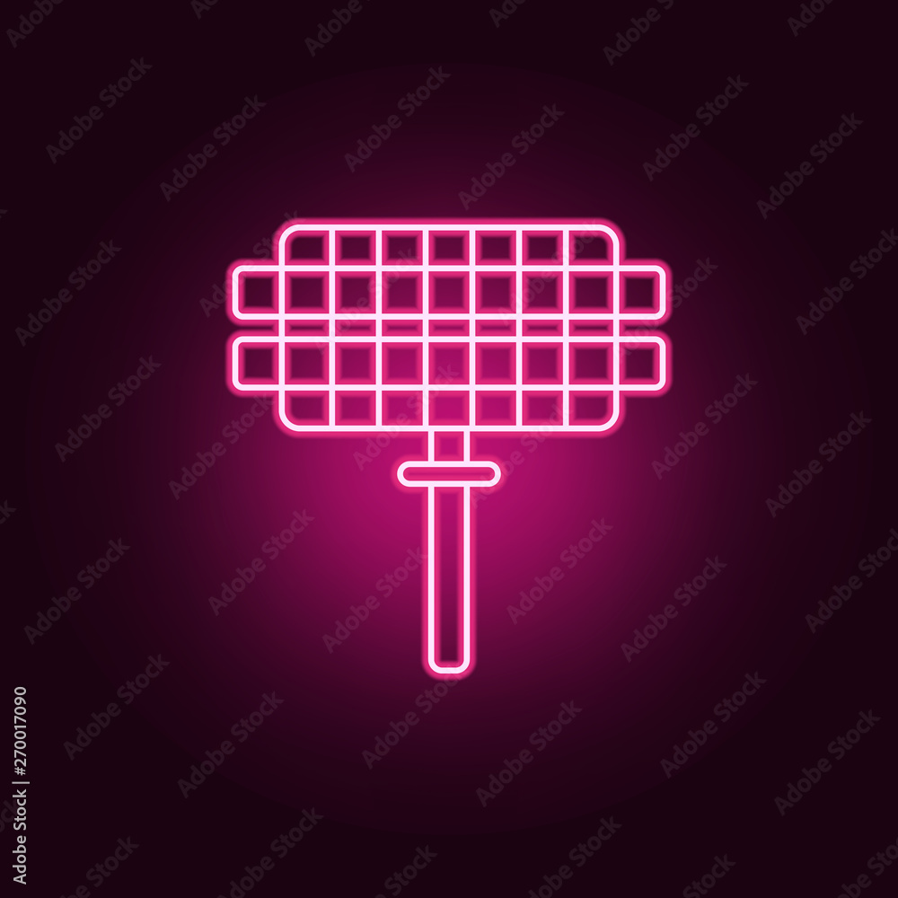 Poster grill grid neon icon. elements of web set. simple icon for websites, web design, mobile app, info gr
