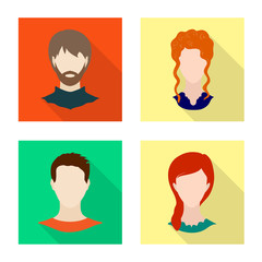 Vector design of avatar and dummy icon. Collection of avatar and figure stock vector illustration.