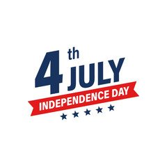USA Independence Day 4th of July holiday. United states of America flag. Happy independence day banner. Memorial day. American background. Vector illustration.