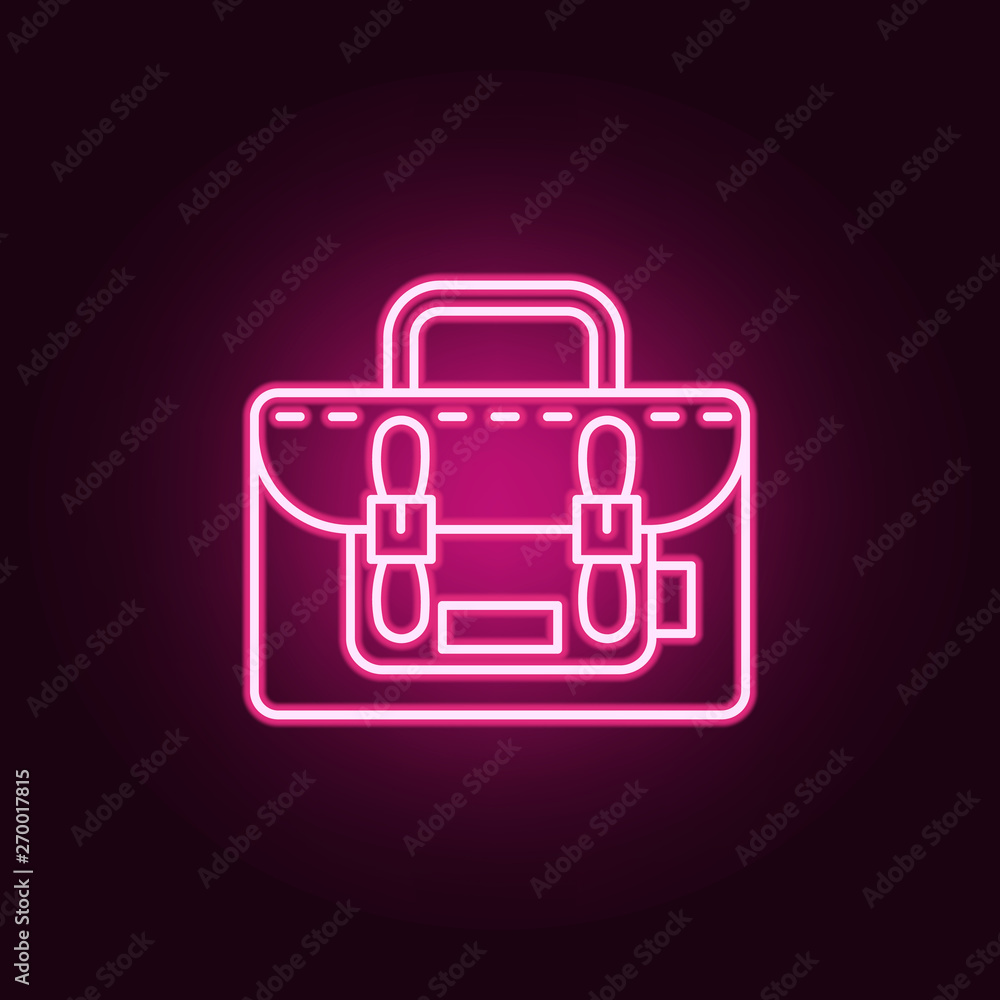 Poster portfolio neon icon. elements of web set. simple icon for websites, web design, mobile app, info gra