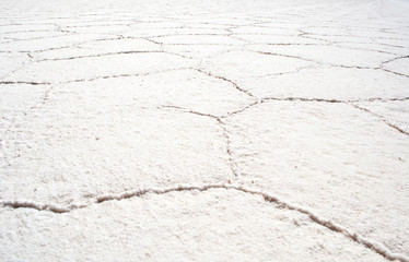 Abstract white background. Salar de Uyuni salty lake. Bolivia travel.