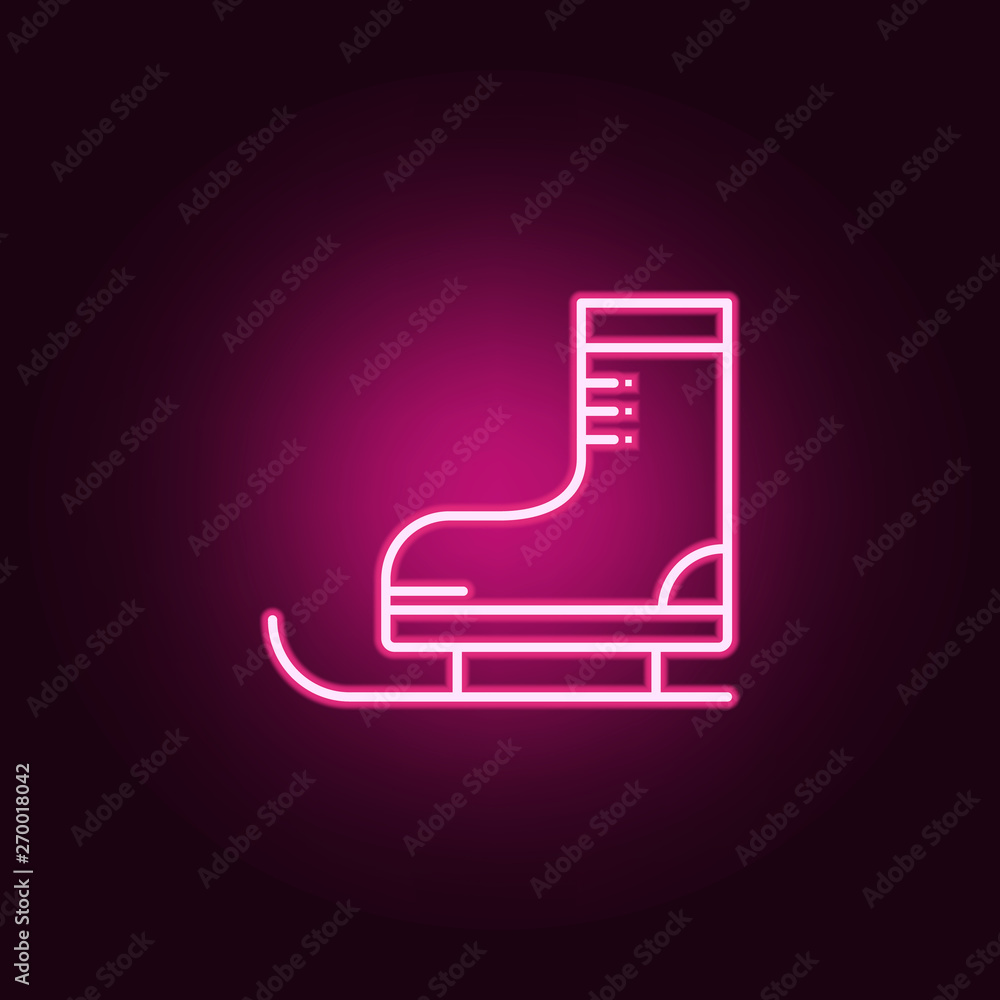 Poster skates neon icon. elements of web set. simple icon for websites, web design, mobile app, info graphi