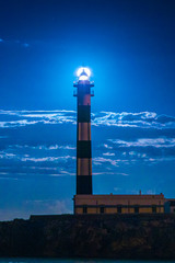 Naklejka premium Artrutx Lighthouse in Minorca, Spain.