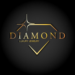 Icon diamond. Vector logo.