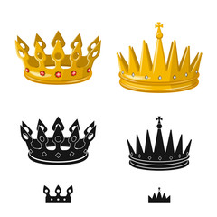 Isolated object of medieval and nobility icon. Collection of medieval and monarchy stock symbol for web.