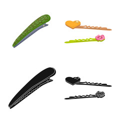 Isolated object of beauty and fashion logo. Collection of beauty and female stock vector illustration.