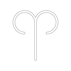 Zodiac Aries sign icon. Element of web for mobile concept and web apps icon. Outline, thin line icon for website design and development, app development