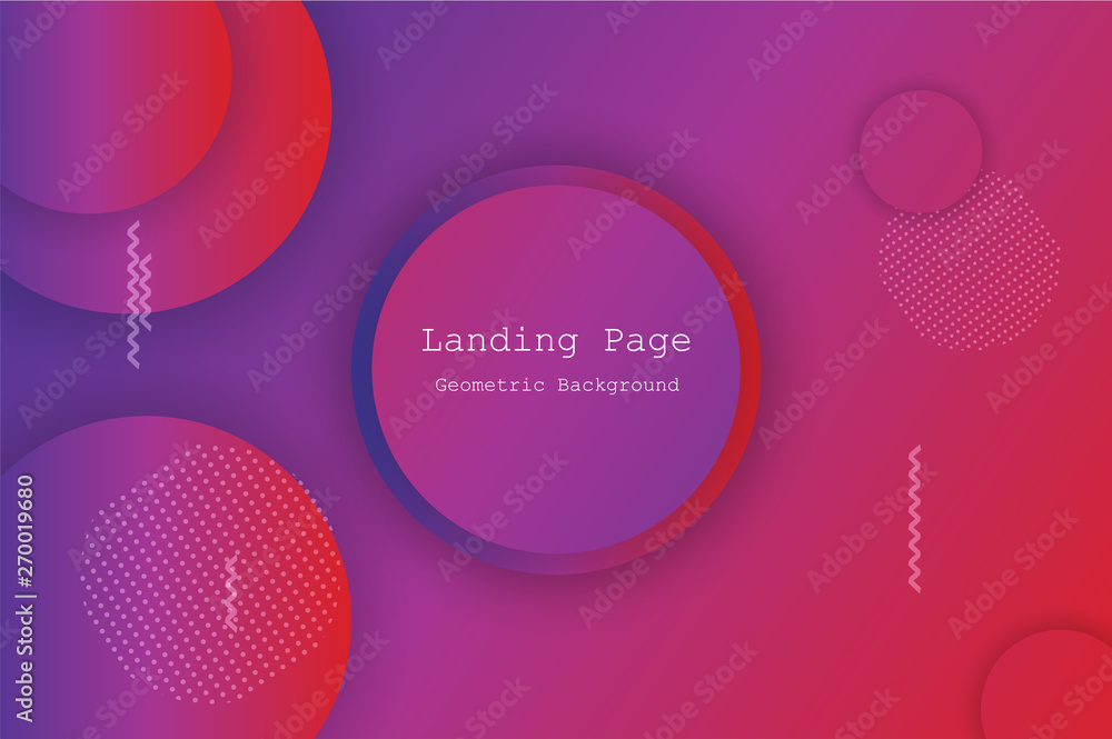 Poster memphis abstract colorful background design with fluid gradient shapes composition illustration vect