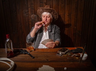 saloon card player