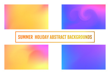 Obraz premium Set of Festive abstract background. Summer holiday banner, abstract background