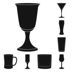 Isolated object of texture and volume logo. Collection of texture and container stock vector illustration.