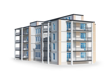 Condominiums. 3d illustration