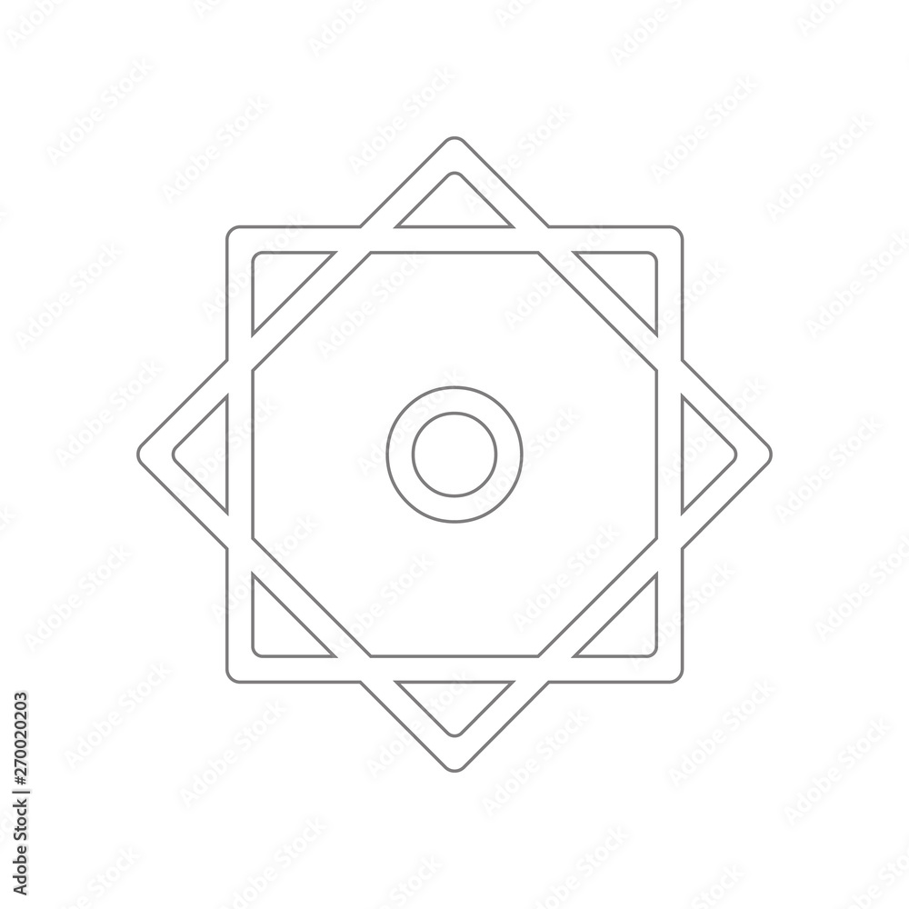 Poster eight point star icon. element of web for mobile concept and web apps icon. outline, thin line icon 