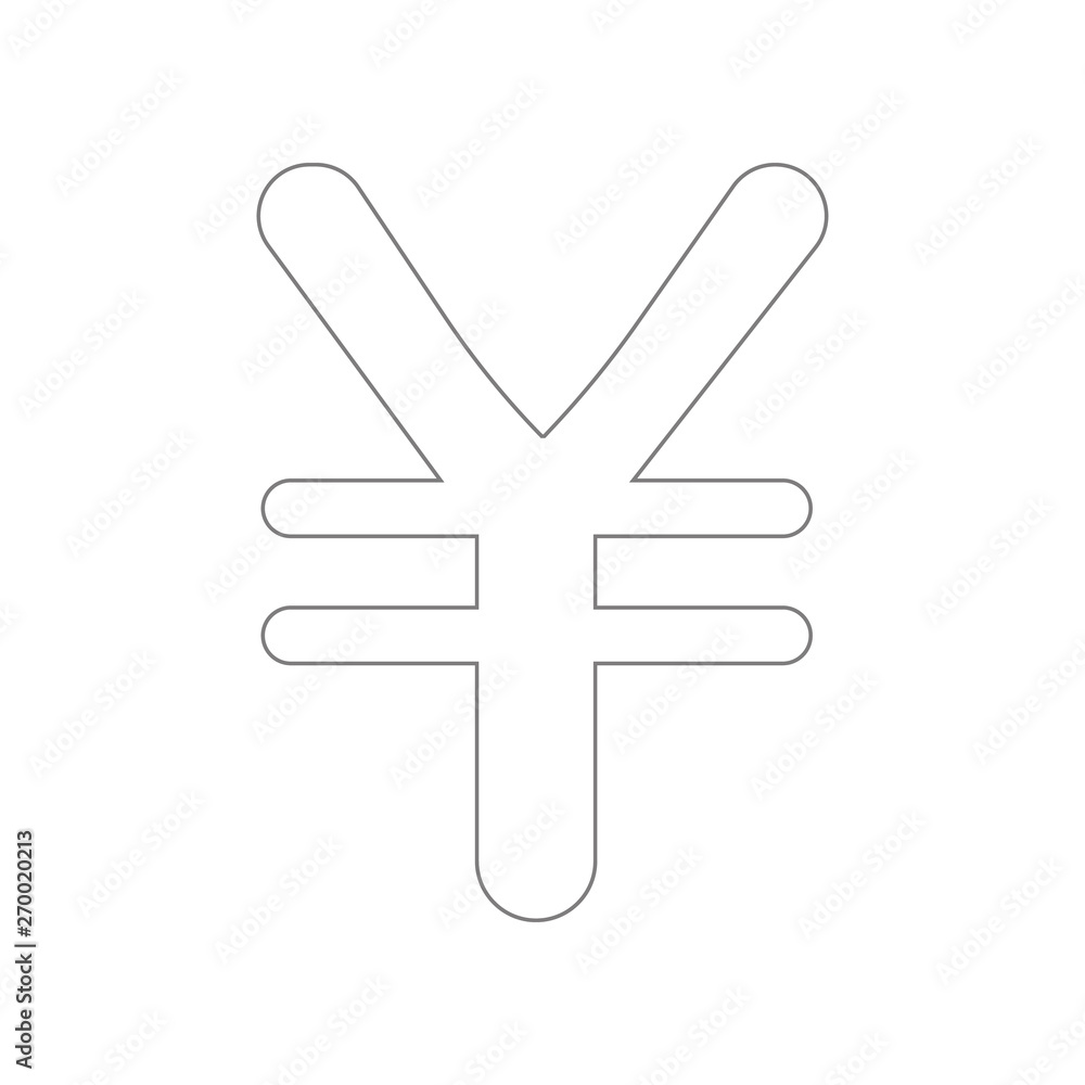 Poster yen sign icon. element of web for mobile concept and web apps icon. outline, thin line icon for webs