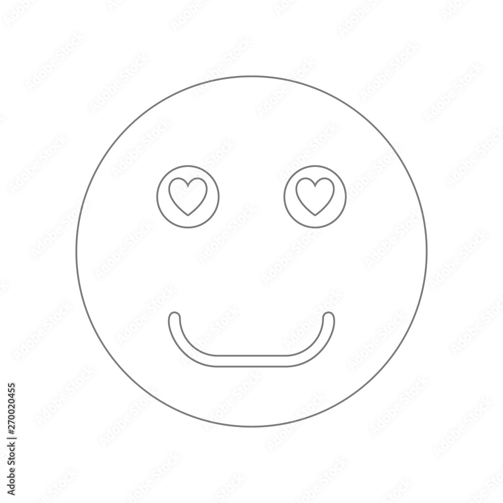Poster smiley face in love icon. element of web for mobile concept and web apps icon. outline, thin line ic