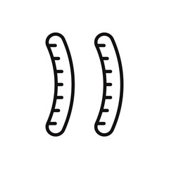 Sausage vector icon in modern style for web site and mobile app
