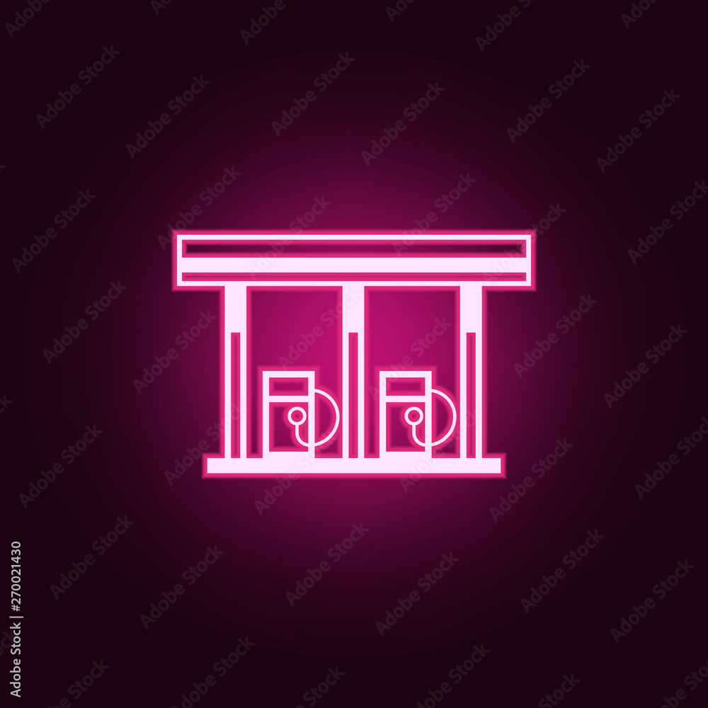 Poster a b cube neon icon. elements of web set. simple icon for websites, web design, mobile app, info grap