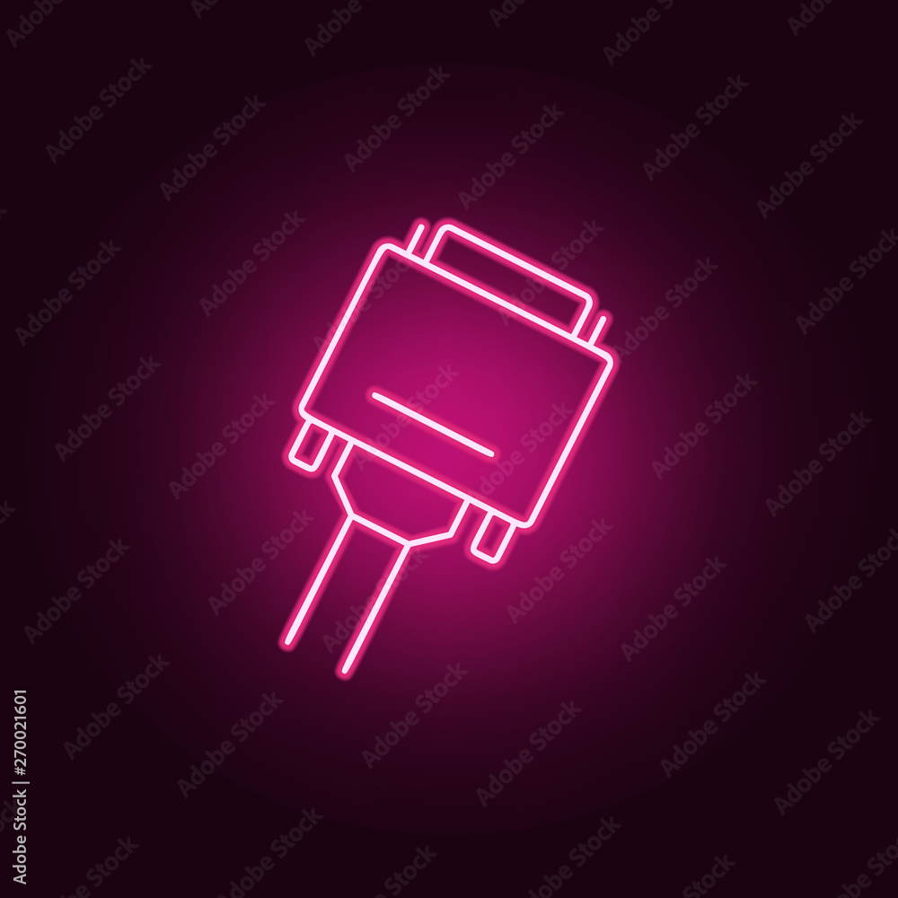 Poster wave neon icon. elements of web set. simple icon for websites, web design, mobile app, info graphics