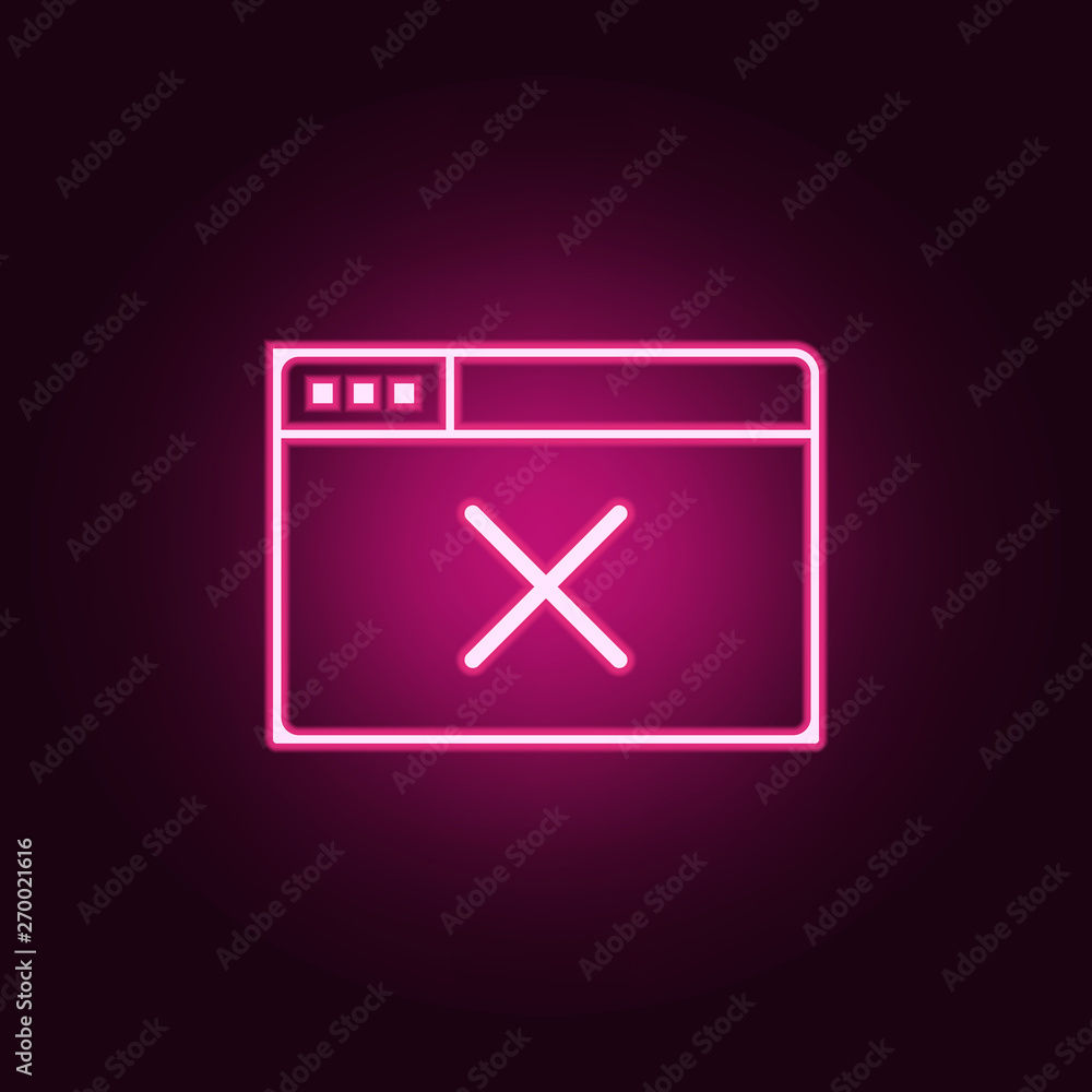Poster no megaphone neon icon. elements of web set. simple icon for websites, web design, mobile app, info 