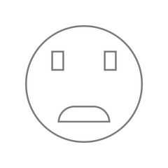 Shocked Face Smiley icon. Element of web for mobile concept and web apps icon. Outline, thin line icon for website design and development, app development