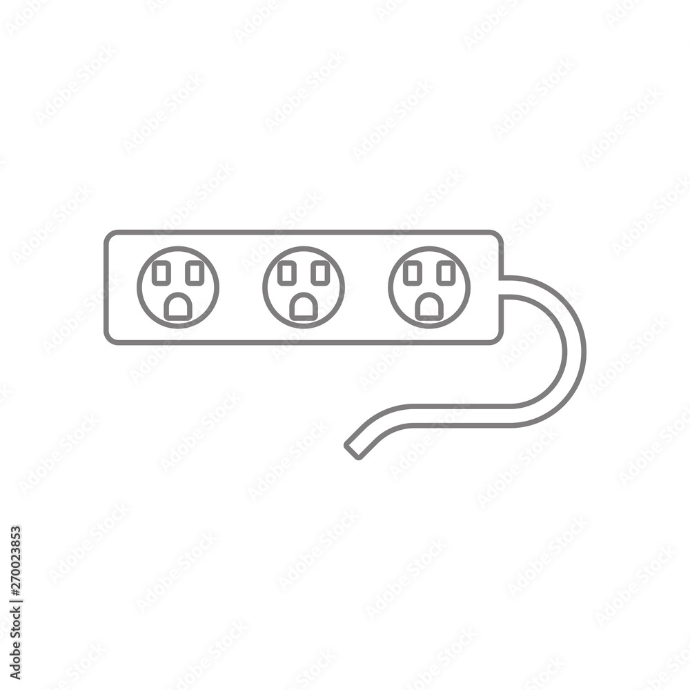 Wall mural electrical socket sign icon. element of web for mobile concept and web apps icon. outline, thin line