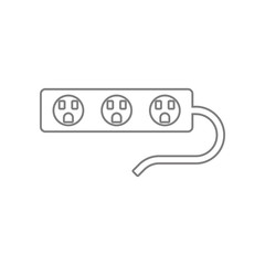 Electrical socket sign icon. Element of web for mobile concept and web apps icon. Outline, thin line icon for website design and development, app development