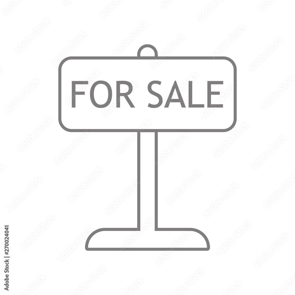Poster tablet for sale icon. element of web for mobile concept and web apps icon. outline, thin line icon f