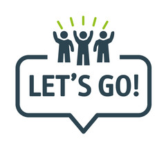 Speech bubble let's go Vector Illustration
