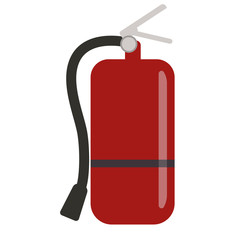 Fire extinguisher flat illustration on white