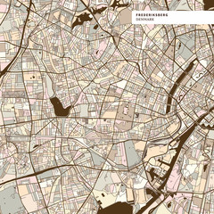 Frederiksberg Copenhagen Denmark art map print template