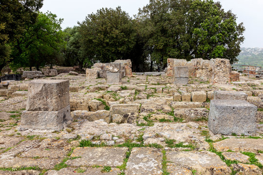 Monte Cuma, Italy. 04-2-2019. Greek remains at Monte Cuma, Italy. 