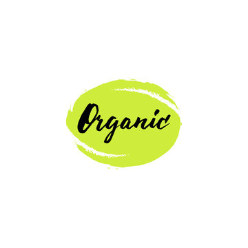 Organic lettering bedge vector