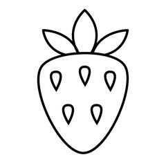 Obraz premium Strawberry flat illustration on white