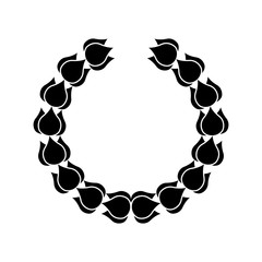 Isolated laurel wreath icon on a white background - Vector