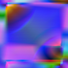 Digital glitch effect.