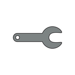 Vector icon of spanner.