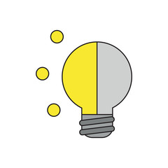 Vector icon concept of light bulb.
