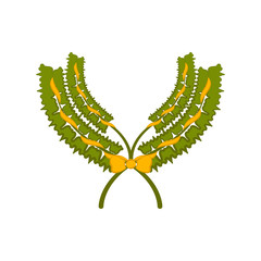 Isolated colored laurel wreath icon on a white background - Vector