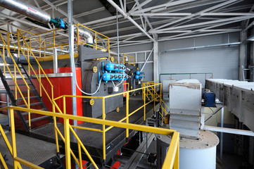 Steam generation vessel, part of the biggest in Ukraine boiler-house using biofuel - wood chip