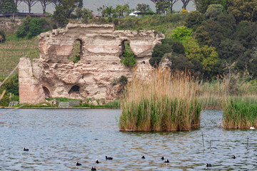 Pozzuoli, Italy. 04-26-2019. remains of Apollo temple at Pozzuoli Italy.