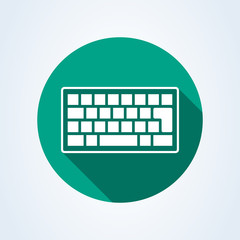 keyboard flat style. Vector illustration icon isolated on white background.
