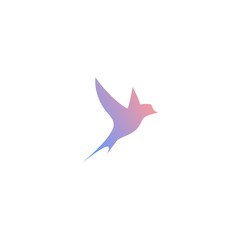 simple abstract bird vector logo design