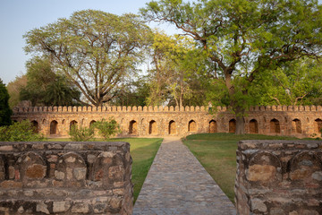 Fototapeta premium Tomb of Isa Khan in Humayun's Tomb, Delhi, India